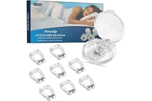 Anti Snoring Devices - MoNing Anti Snoring Nose Clip - Silicone Magnetic Snore Stopper, Provide Effective Snoring Solution - Comfortable and Effective to Stop Snoring (8 PCS)