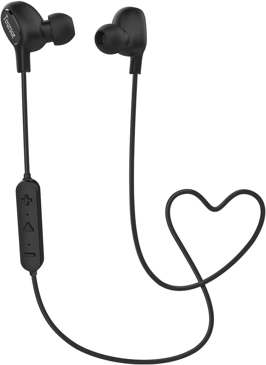 Bluetooth Headphones, Naporon IPX6 Magnetic Wireless Earbuds Sweatproof for Sports in-Ear Earphones, Lightweight and Fast Pairing (CVC6.0, HD Calling, APTX Stereo, Fast Charging - Black)