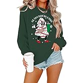 Christmas Sweatshirt Women Out Here Looking Like A Snack Shirt Farm Christmas Tree Pullover Casual Xmas Holiday Top