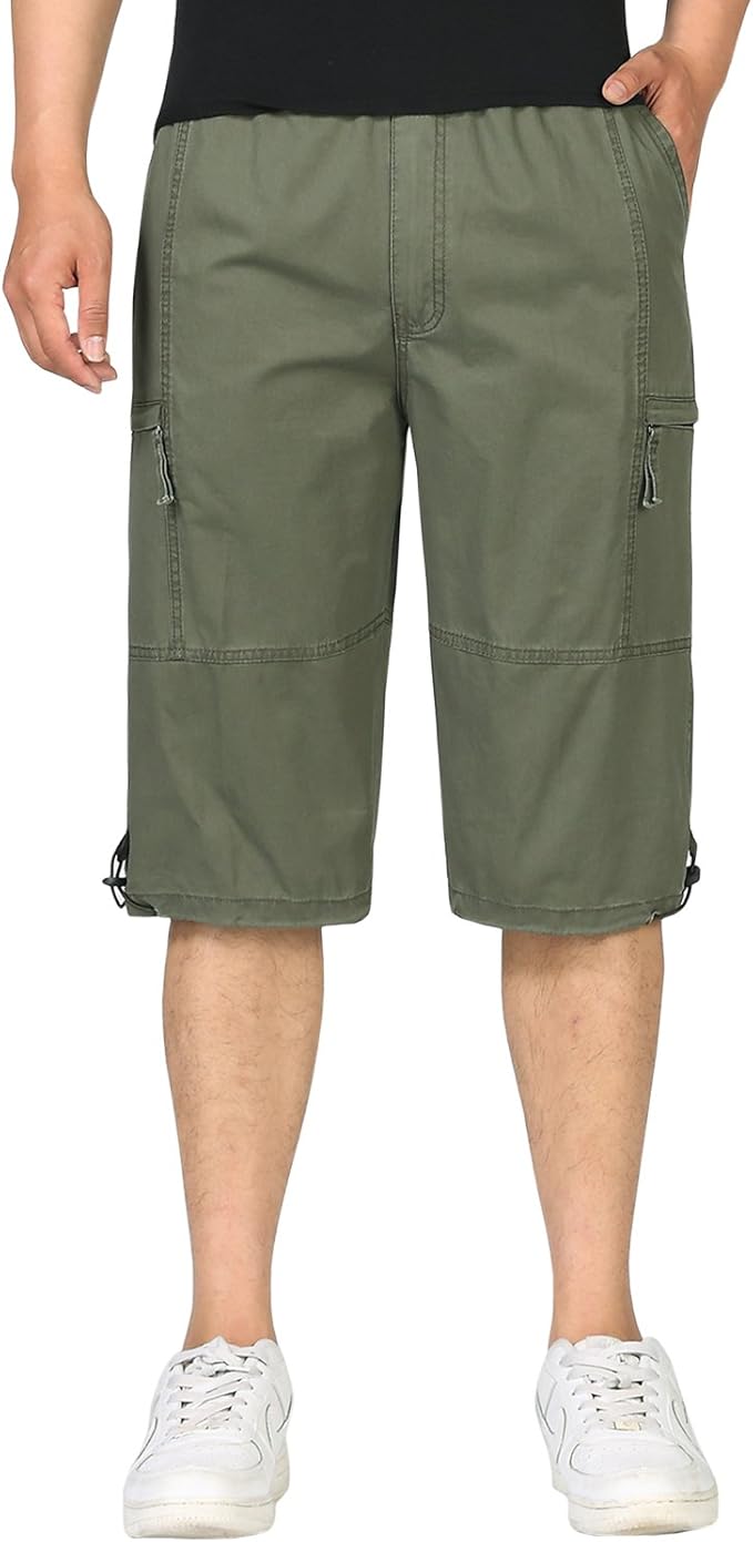 mens elasticated waist shorts uk