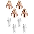 Replacement Heads for Finishing Touch Flawless Brows Eyebrow Facial Hair Remover, Rose Gold - Pack of 4