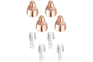 HIPPIE HYPE Replacement Heads for Finishing Touch Flawless Brows Eyebrow Facial Hair Remover, Rose Gold - Pack of 4