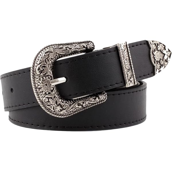 Andongnywell Women Vintage Boho Belt Double Buckle Retro  display picture 2