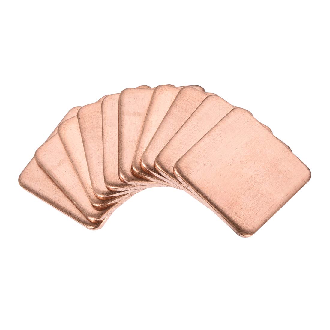sourcing map Flat IC Chipset Thermal Copper Heatsink for CPU GPU 15 x 15 x 1.2mm 10pcs