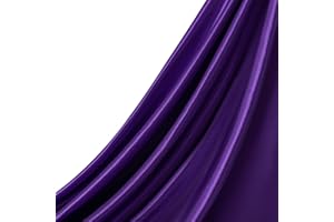 Q&J Fabric Co. Purple Satin Fabric by The Yard Soft Charmeuse Silky Cloth 55 INCH Width for DIY Sewing Crafts Wedding Dresses, Backdrops & Party Decor | Smooth, Shiny & Wrinkle-Resistant (1 Yard)