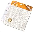 Glass Table Top Anti Slip Pads Self Adhesive- Rubber Feet for Cutting Board Large 72PCS 4/5 inch, Glass Table Top Bumpers