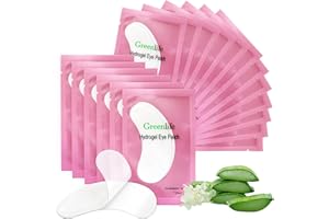 GreenLife 50 Pairs Eye Pads, 100% Naturel Eyelash Extension Under Eye Gel Pads patches kit Collagen with Aloe Vera Hydrogel Eye Patches set for Eyelash Extension Supplies Tools (50 150 300 Pairs)