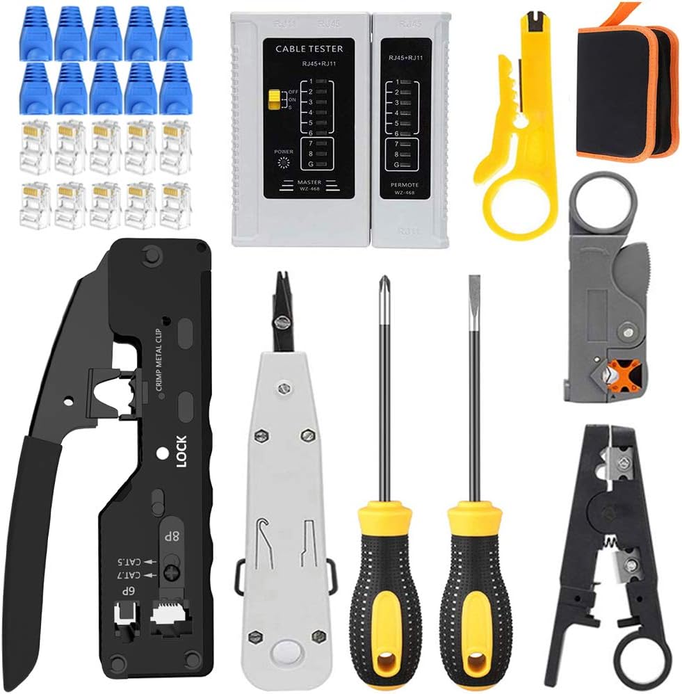 MAYLINE Network Tool Set, Cable Tester Repair Tools Wire Stripping