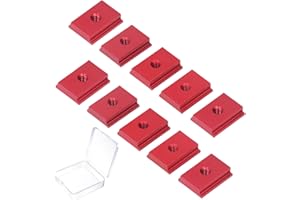 FIREOSMA T-Slot Nuts, 10Pcs Sliding T-Nuts M6 for T-Slot Rails – Aluminum T-Shaped Groove Nuts, Woodworking T-Slot Fasteners, CNC Machine Fixtures & Screw Channel Accessories (Red)