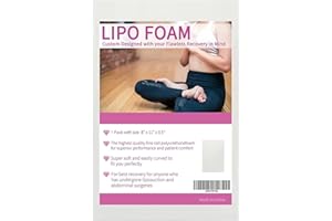 KAIHENG Lipo Foams Post Surgery, BBL Lipo Foam Pads 8”x11” Abdominal Foam Sheet for Using with Post Liposuction Surgery Compression Garments,1 Pack 360 Foam Boards for Lipo Recovery and Tummy Tuck