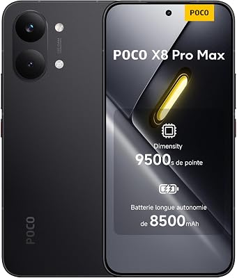 POCO X8 Pro Max Smartphone 12+512Go Processeur Dimensity 9500s -Noir