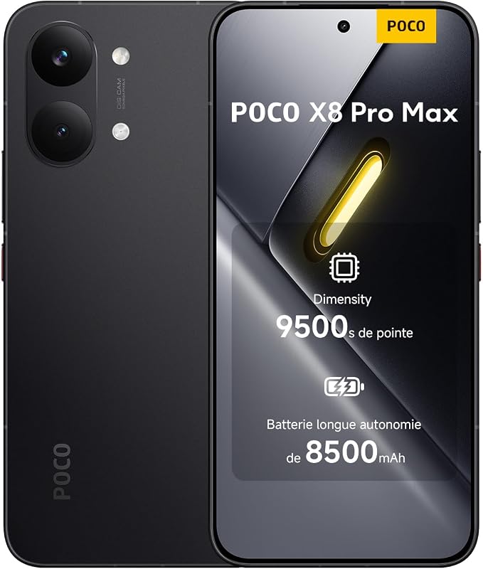 POCO X8 Pro Max Smartphone 12+512Go Processeur Dimensity 9500s -Noir