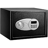 Amazon Basics Steel Security Safe and Lock Box with Electronic Keypad - Secure Cash, Jewelry, ID Documents - 0.5 Cubic Feet,1