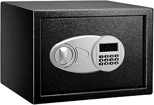 Amazon Basics - Caja fuerte (14L), color negro
