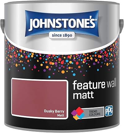 Johnstone's Feature Wall Matt Emulsion Paint Dusky Berry 2.5L