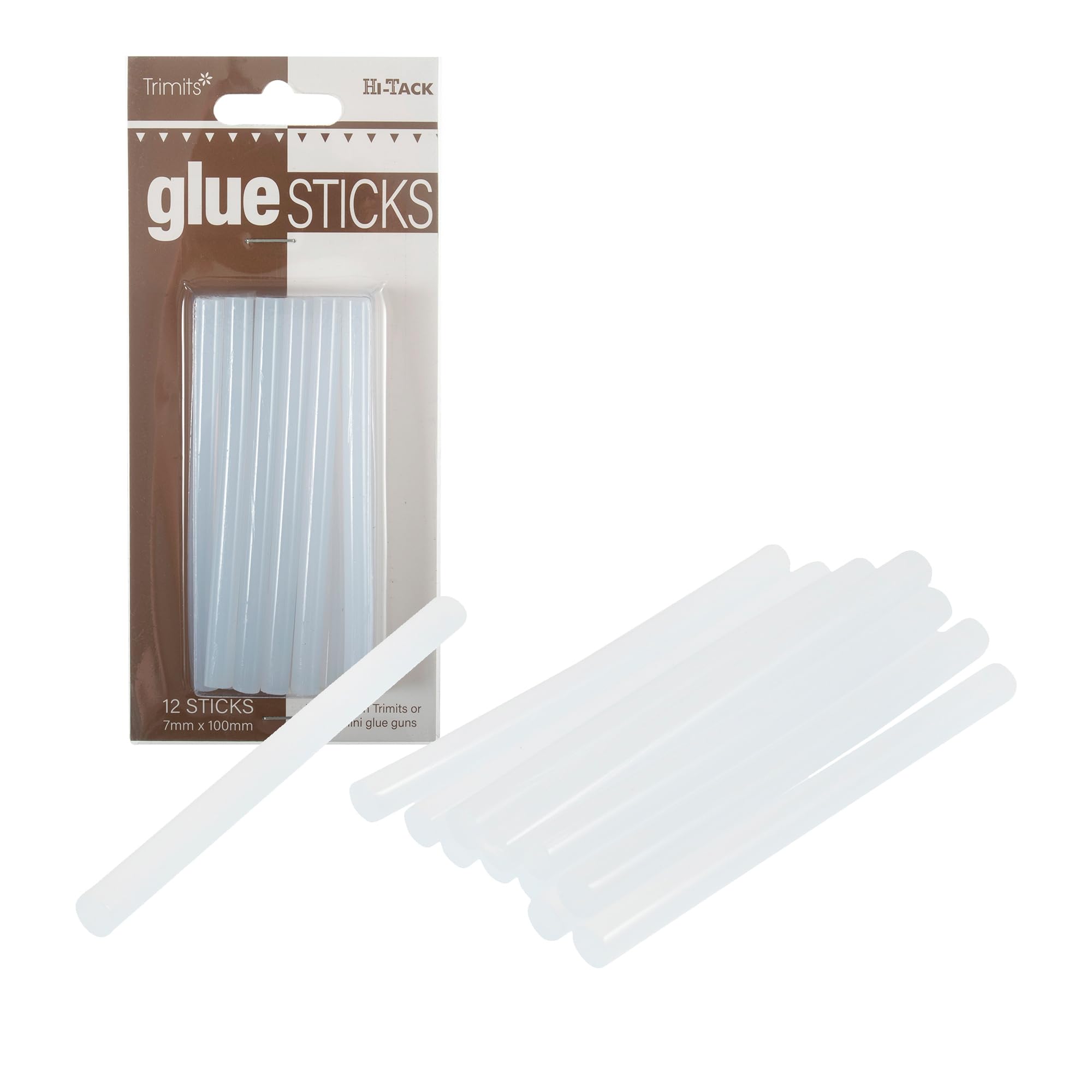 Trimits Impex Glue Sticks, Hot Melt - Clear 7mm, pk of 12