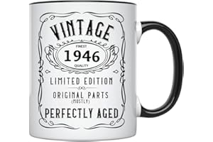 1946 80th Birthday Gift for Women Men 80 Birthday Coffee Mugs for Men 80 Year Old Birthday Gift 1946 80th Gifts for Mom,Dad,W