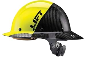 LIFT Safety DAX Fifty 50 Carbon Fiber Full Brim Hardhat (Yellow)