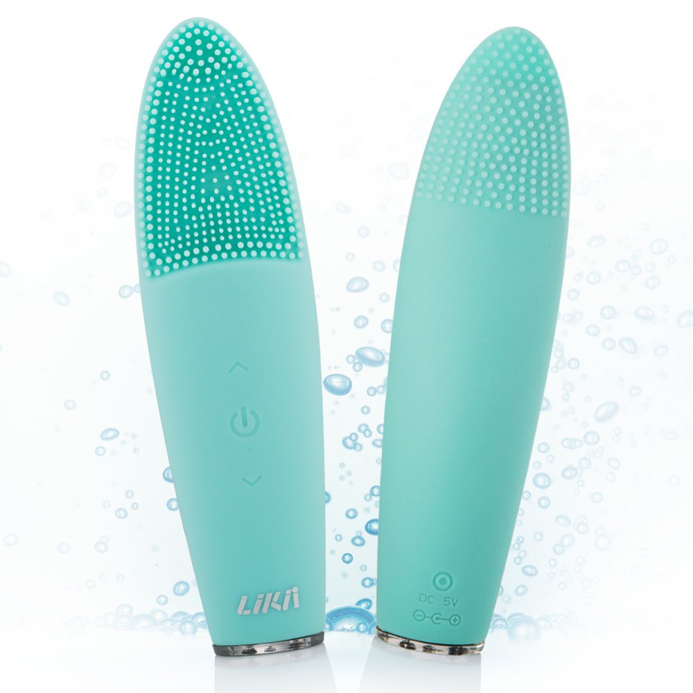 Cuidado Térmico Silicone Facial Eléctrico cepillo de limpieza y masajeador de cara