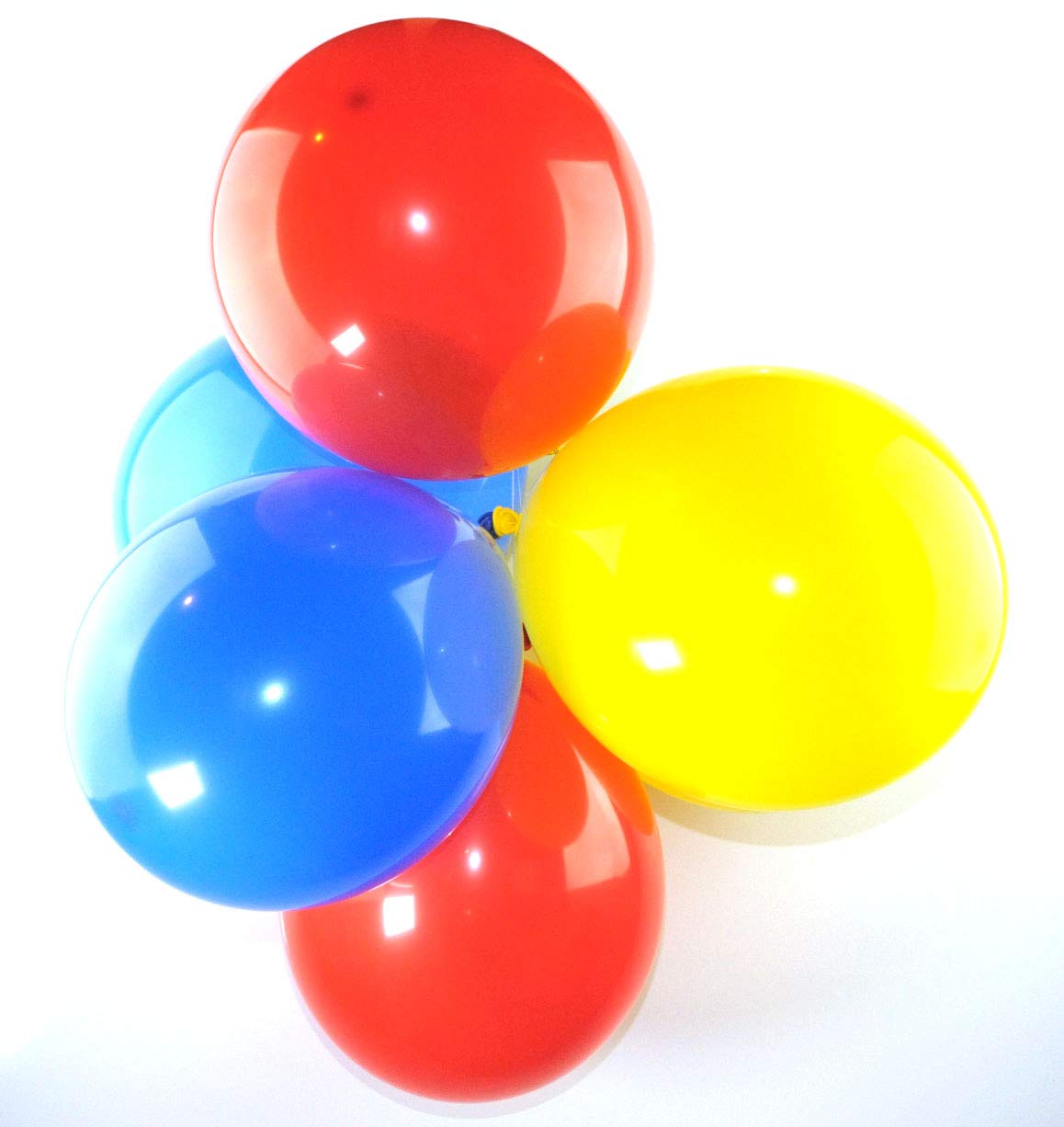 Happium 12" Multicoloured Pack of 20, Latex Balloons for Birthday Party Decorations Colour Balloon Blue, Red, Yellow