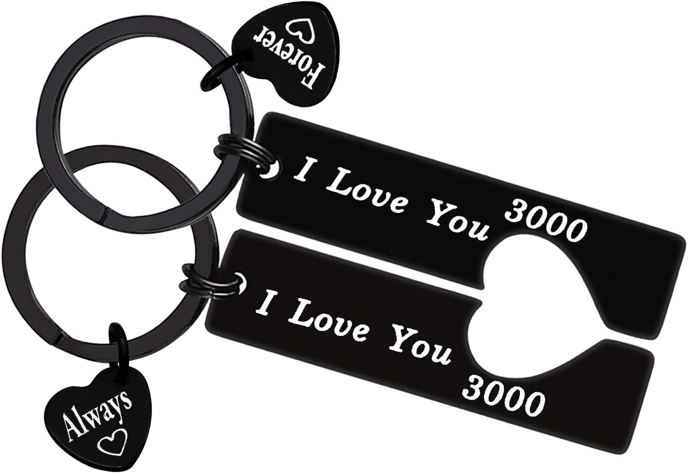 Huwujiu Anniversary Keyring Gifts for Boyfriend Girlfriend I Love You 3000 Keyring for Husband Wife Christmas Birthday Gifts Valentines Day Gifts I Love You Gifts for Couple