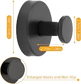 Bafiwu 2PCS Stainless Steel Suction Hooks Shower Bathroom Adhesive Hooks view 2