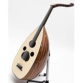Handmade Arabic Oud made of Selected walnut with bone nut, with case &amp; strings, with built-in pickup