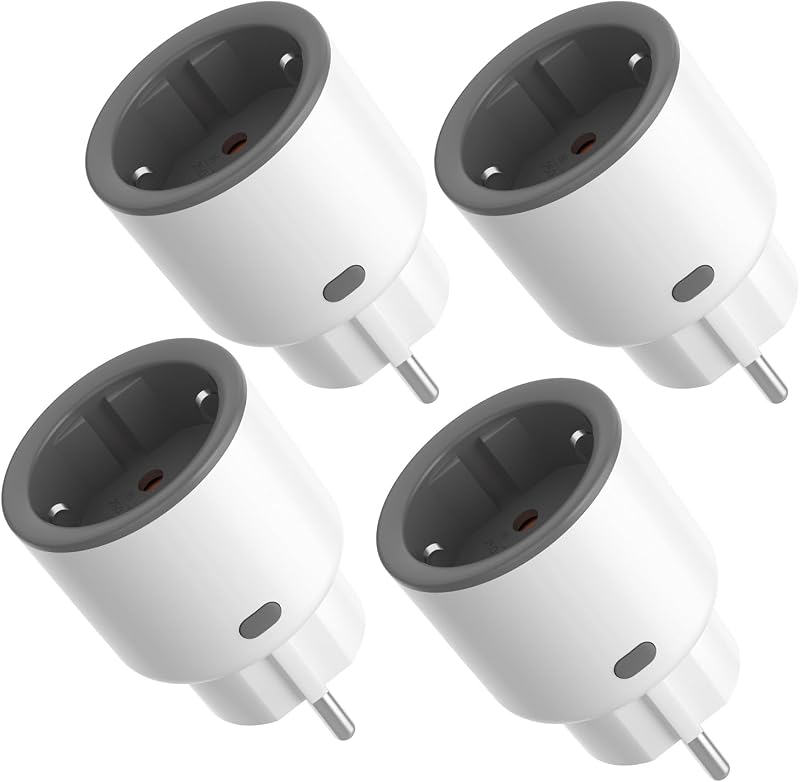 S60ZBTPF Zigbee Smart Plug 4er Pack, Relais-Steckdose mit Fernsteuerung, Energiemessung, Zigbee-Repeater, Zeitplänen und Überlastschutz, kompatibel mit der eWeLink-App, erfordert Gateway