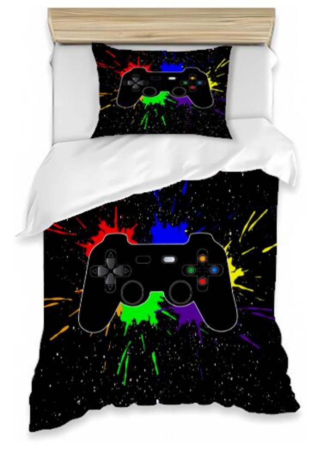 goodbath Single Duvet Cover Set,Game Gaming Bedding Set with 1 Pillowcases for Boys Girls Kids Teens โ image 1