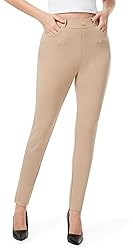 AFITNE Women's Yoga Dress Pants Skinny Pull On Work