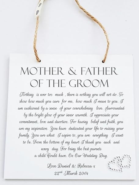 mother of the groom plaque