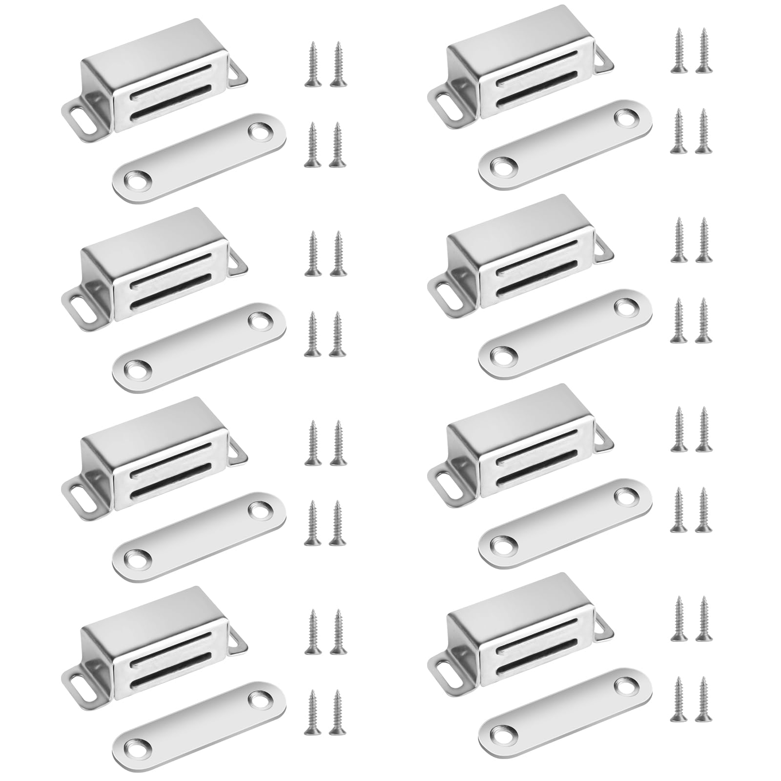 8 Pcs Cabinet Cupboard Magnetic Door Catch, Cupboard Door Magnets, Small Cabinet Magnet Door Catch Magnetic Catches for Cupboards Kitchen Cabinet Wardrobe Closet Closure,Cupboard Magnets