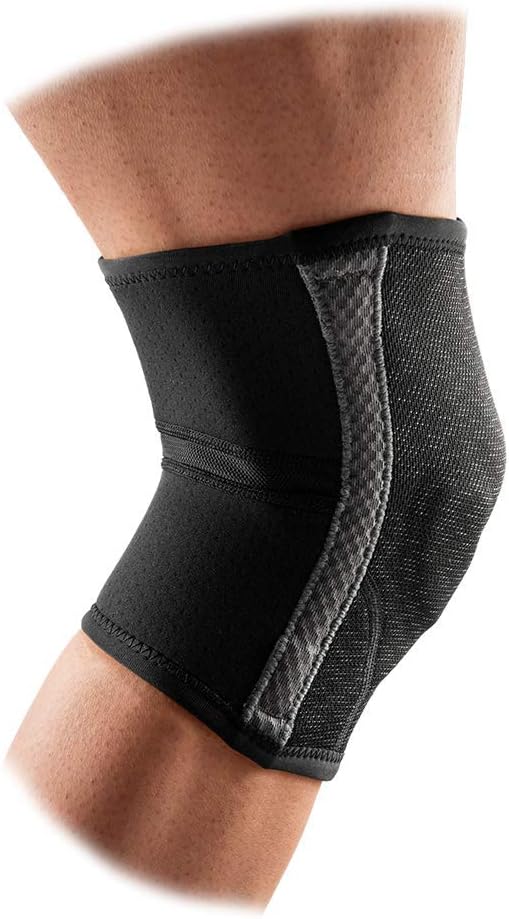 McDavid HyperBlend Knee Compression Sleeve with Dual Aluminum Hinges/Strays. for Ligament and Patella Instabilities, Pain, Injury. Increases Blood Flow, Supports The Knee for Men and Women. : Sports & Outdoors
