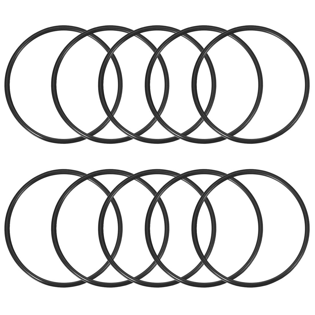 sourcing map Nitrile Rubber O-Rings 72mm OD 64mm ID 4mm Width, Metric Sealing Gasket for Automotive Machine Plumbing, Pack of 10