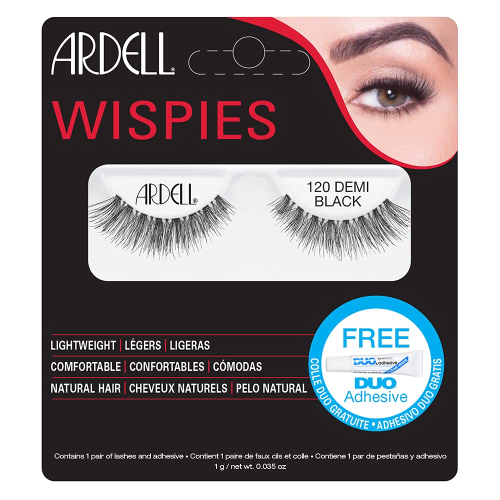 Ardell Wispies Cluster, 120 Demi Black (Packing May Vary)