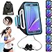 EEEKit Sports Armband Gym Running Jogging Case w/Earphone Slot Key Holder + Earphone W/Ear Hook for Samsung Galaxy J7/Note 5/4/S6/S7 Edge Plus,BLU R1 HD,BLU Advance 5.0,Blackberry KEYone