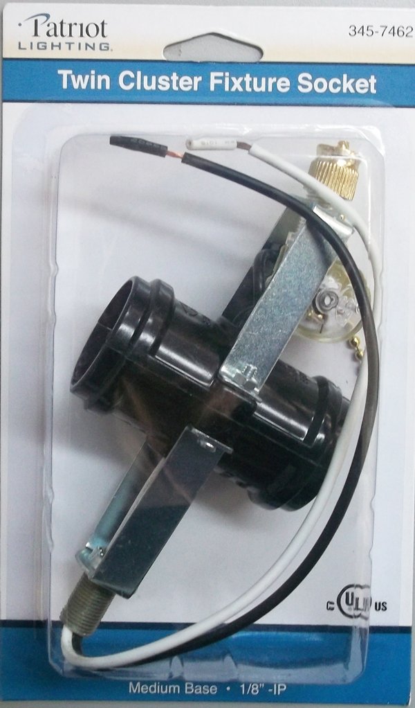 Buy Dual Light Socket Fixture With On/Off Pull Chain And Brass Locknut Online at Low Prices in