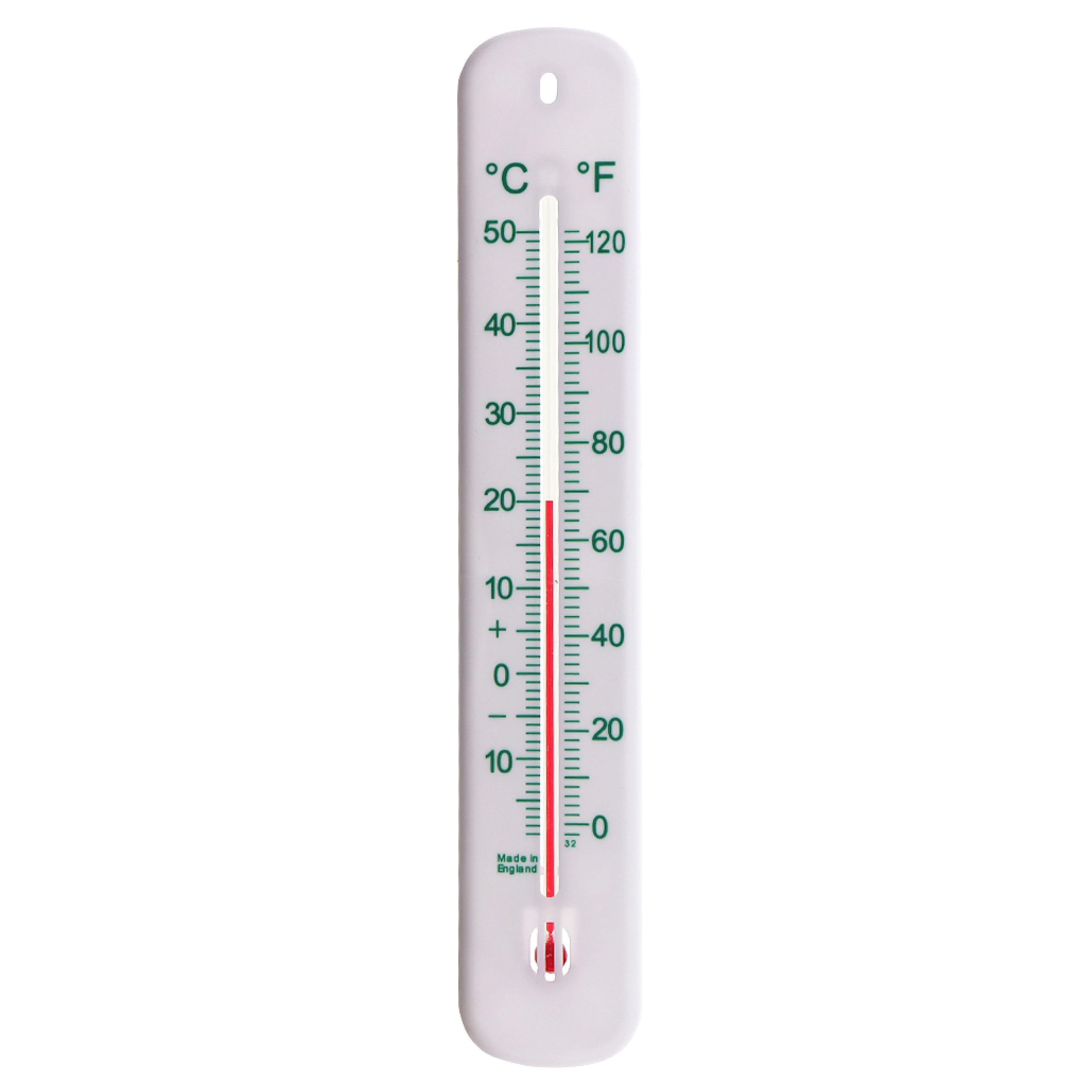 215mm White Greenhouse Thermometer - Accurate Room Thermometer for Home Garden Greenhouse Garage Office Wall Indoor Outdoor
