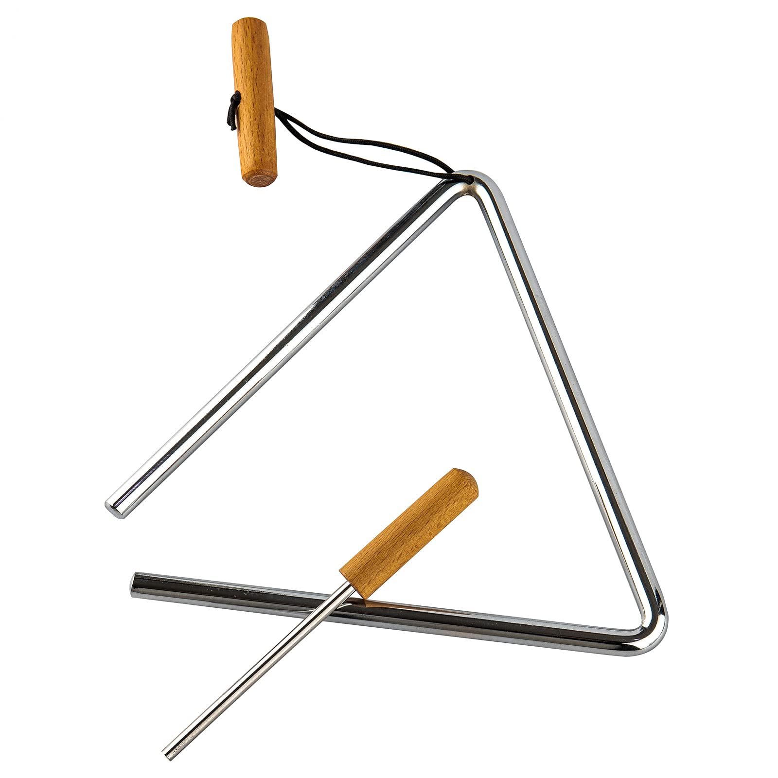 Musfunny Triangle Percussion Instrument 8 inch: Hand Triangle Instrument with Striker - Steel Triangle with Hanging Loop for Concerts Musical Performances