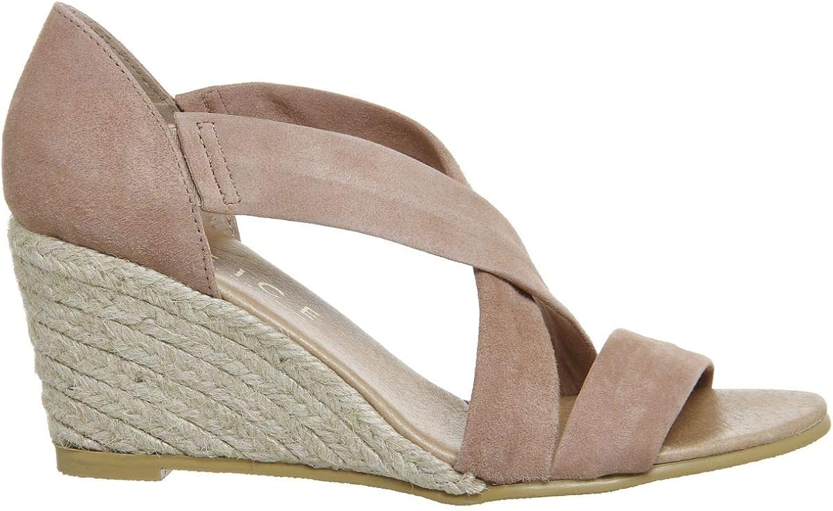 office maiden cross strap wedge