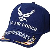 Eagle Emblems, INC. US Air Force Symbol Veteran Cap 100% Cotton w/Embroidered Branch Logo (Flag)