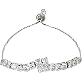 I Jewels Cubic Zirconia Classic Adjustable Tennis Charm Bracelets