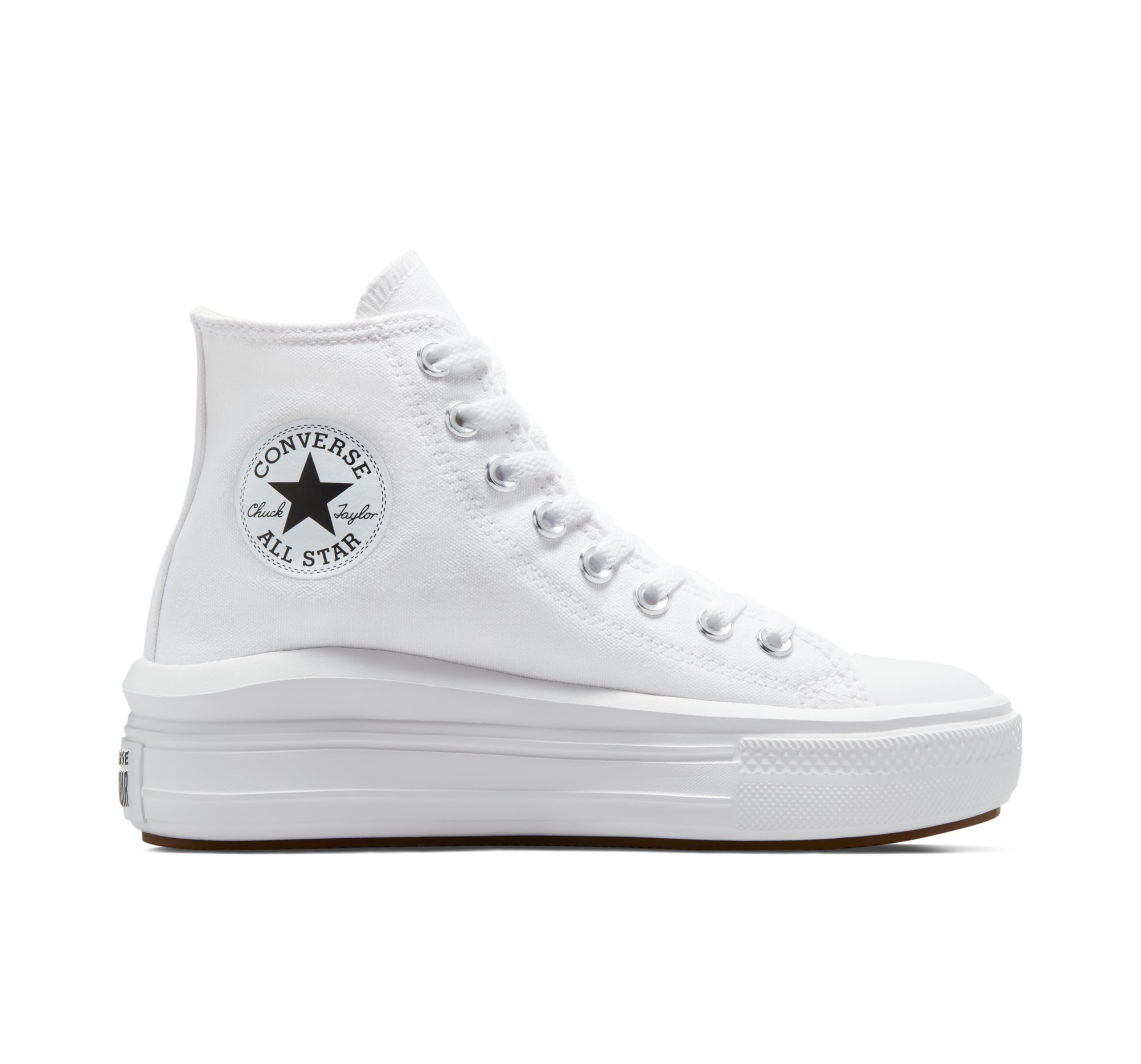 Converse Women's Chuck Taylor All Star Move Platform HI, White/Natural Ivory/Black, 5.5 Image