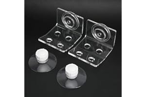 2Pcs Frag Rack 4 Holes Acrylic Aquarium Frag Bracket Base Fish Tank Frag Holder Support with Suction Cup