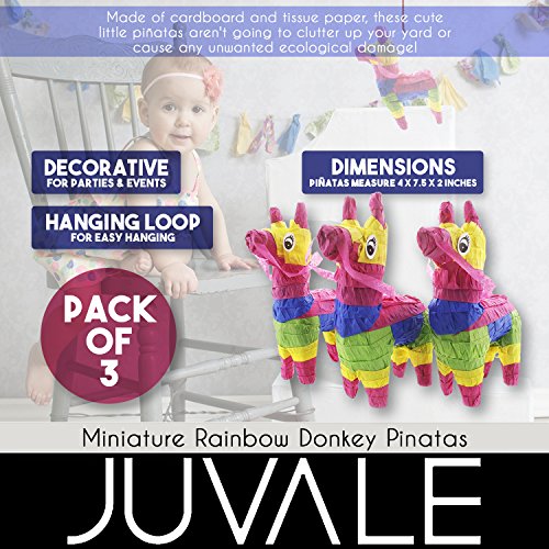 3 Pack+Miniature+Donkey+Pinatas+Celebrations