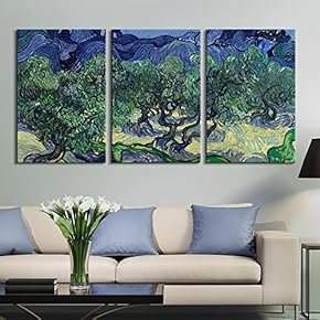 3 Panel The Olive Trees by Vincent Van...