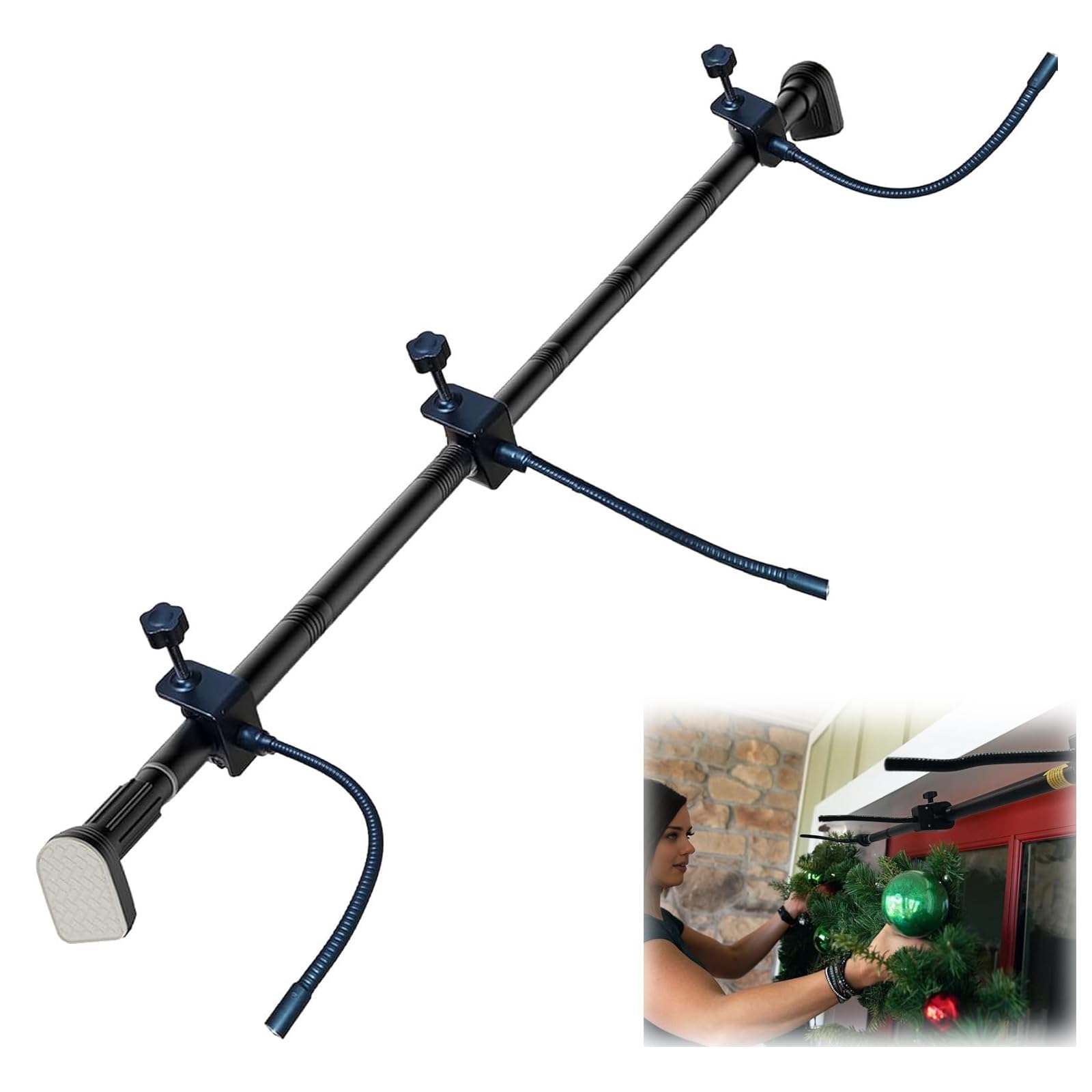 Photo 1 of Garland Hanger for Front Door, Garland Holder for Door Frame Adjustable 32-39 inches, Load Capacity 20 lbs No Screws and Drilling for Halloween Christmas Decor