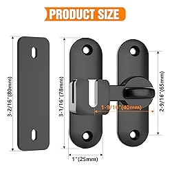 Barn Door Lock – Small 90/180 Degree Flip Sliding