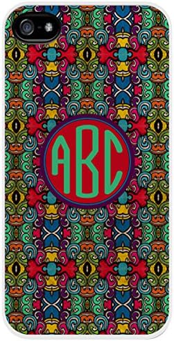 Personalized Monogram Bohemian Rhapsody Pattern iPhone 5c Case Cover *RUBBER*