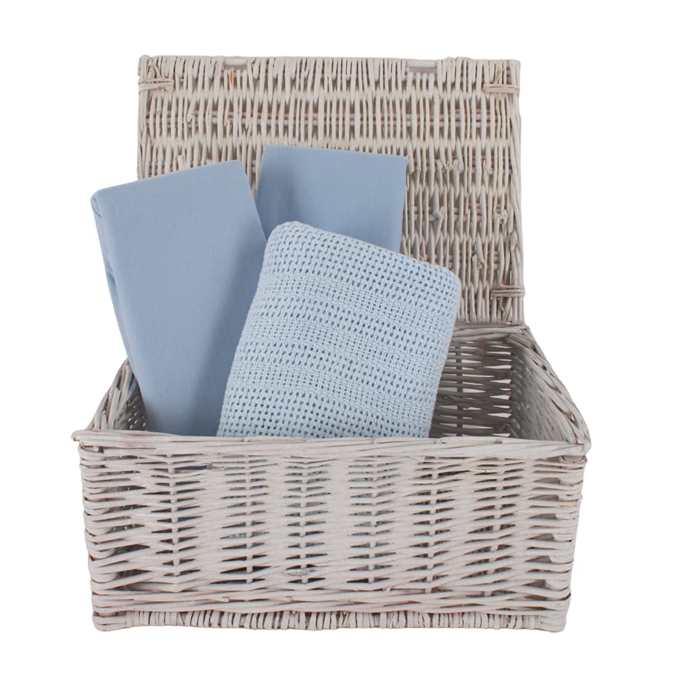 Junior Joy Pram Bedding Bundle - 2 Fitted Sheets & Cellular Blanket (Oeko-Tex Approved and Made in EU)